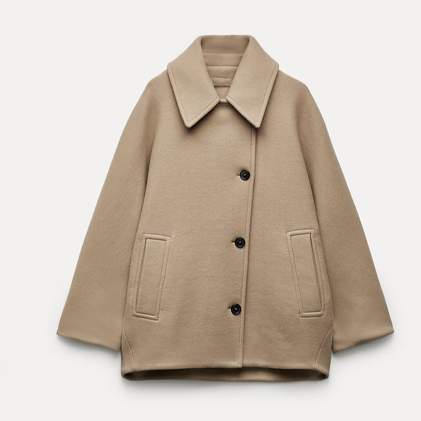 Amélie Woman Oversize Coat – Elegant Soft & Trendy Wool Coat for Winter