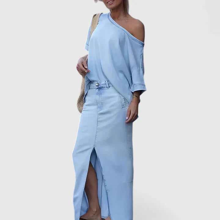 Denim Women's Top – Flattering Silhouette