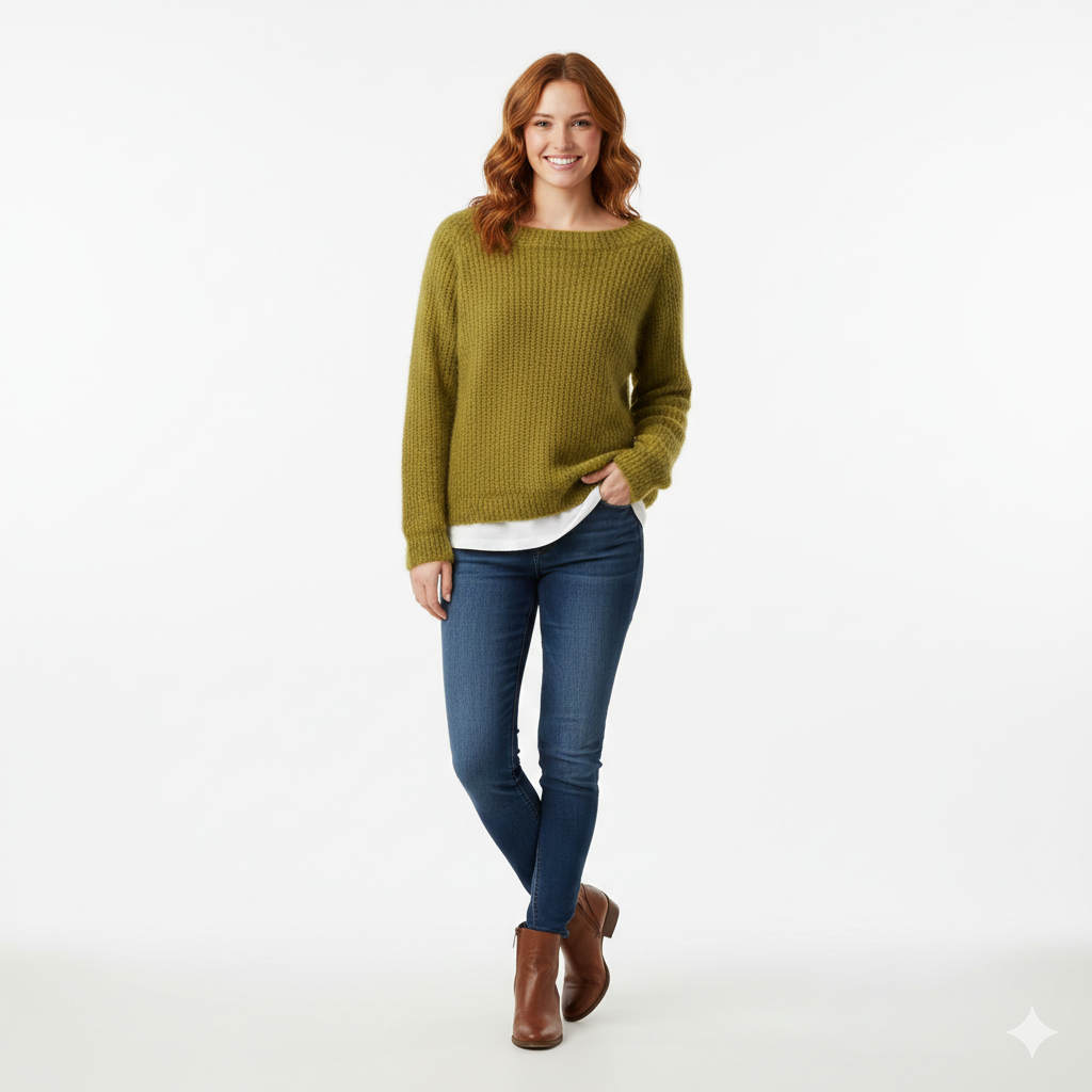 Daphne Women's Pull Tricot Emora Nova – Soft Knit, Boat Neck & Comfortable Fit
