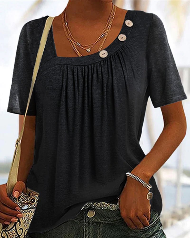 T-shirt Woman Macey – Comfortable Cotton T-shirt with Round Neck & Short Sleeves