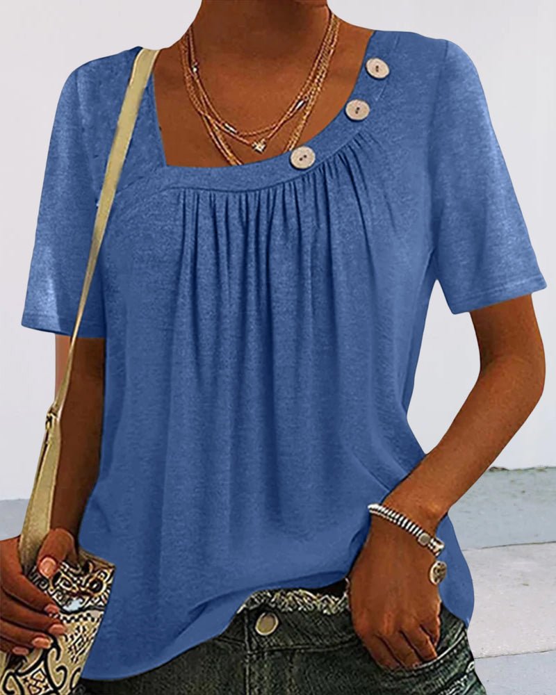 T-shirt Woman Macey – Comfortable Cotton T-shirt with Round Neck & Short Sleeves