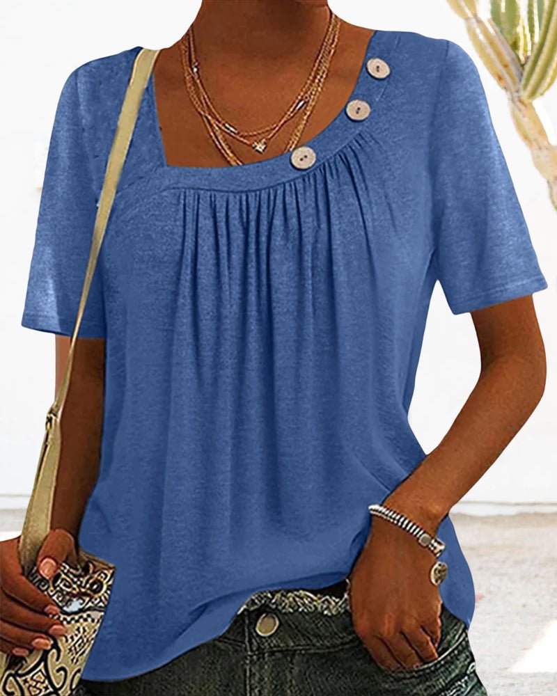 T-shirt Woman Macey – Comfortable Cotton T-shirt with Round Neck & Short Sleeves