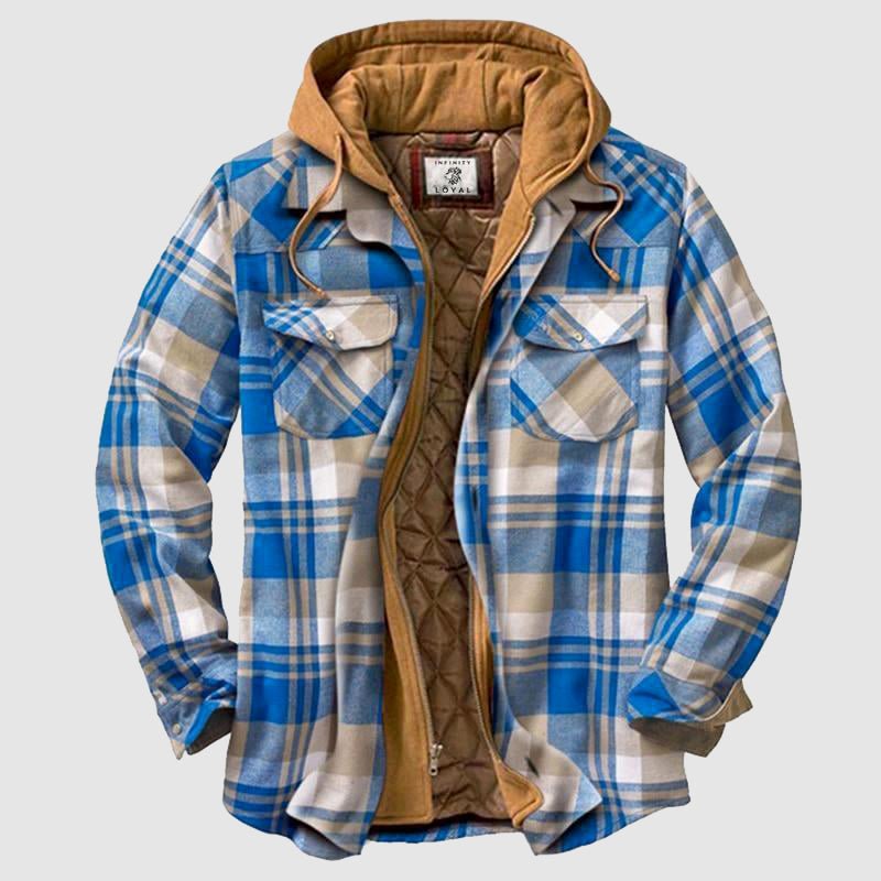 Andre Men's Jacket – Warm & Comfortable Flannel Lumberjack Jacket in Classic Style