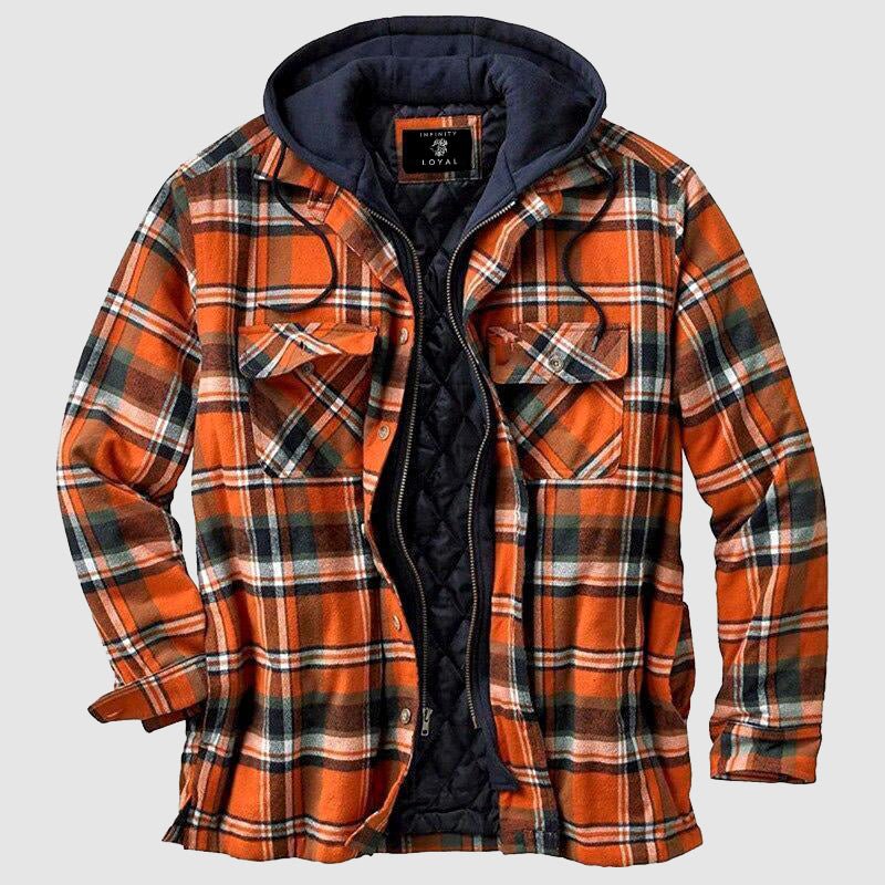 Andre Men's Jacket – Warm & Comfortable Flannel Lumberjack Jacket in Classic Style