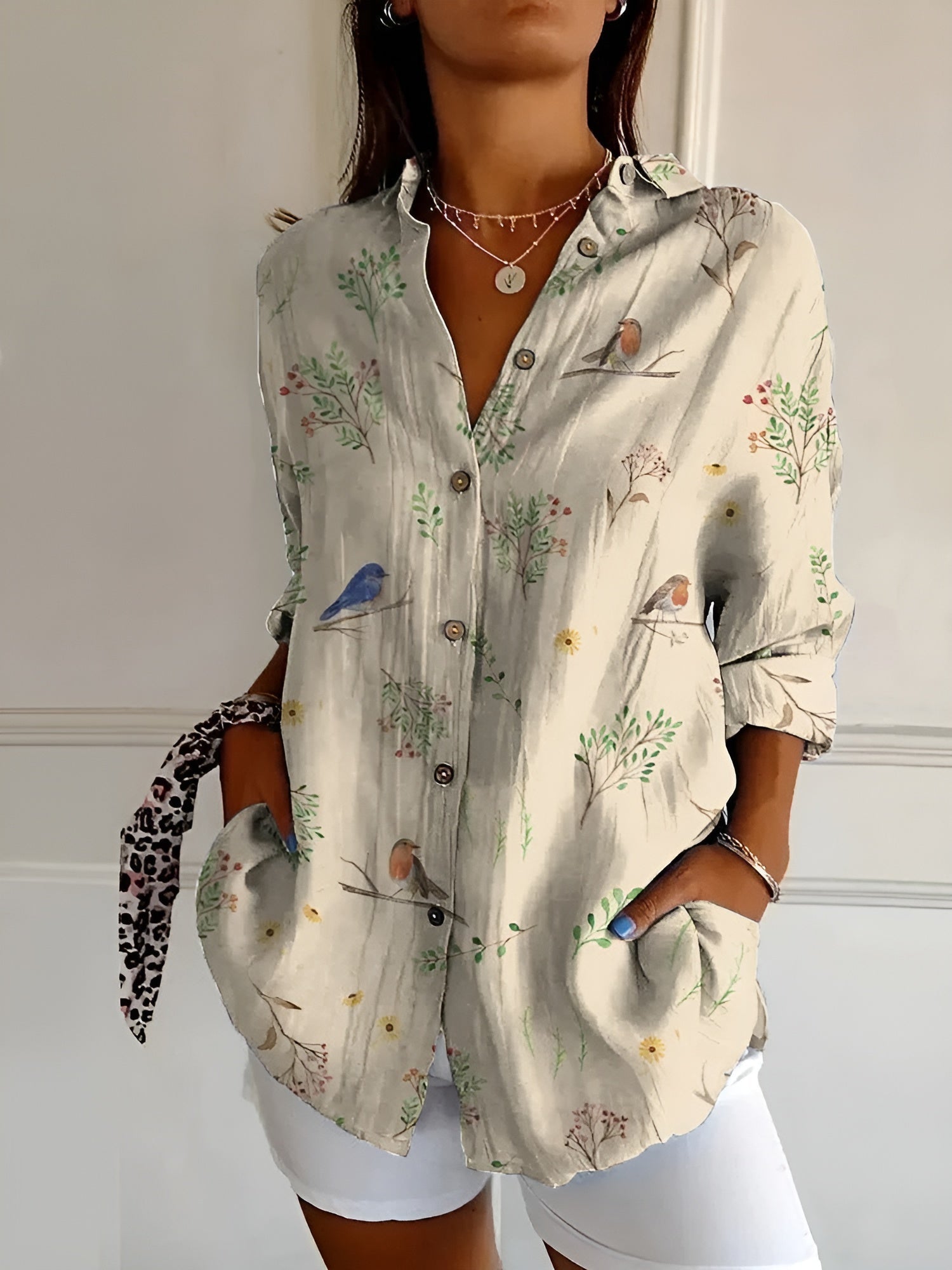 Haven Blouse Femme Chic – Elegant Long Sleeve Blouse for Daily Wear or Office