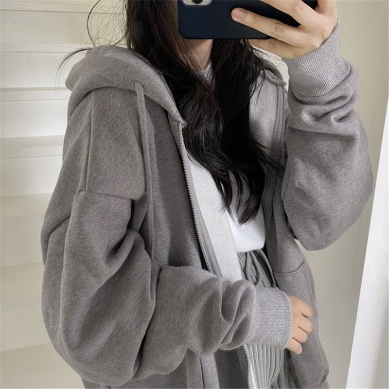 Dalia Oversize Hoodie Jacket Women – Light and casual fit with practical pockets