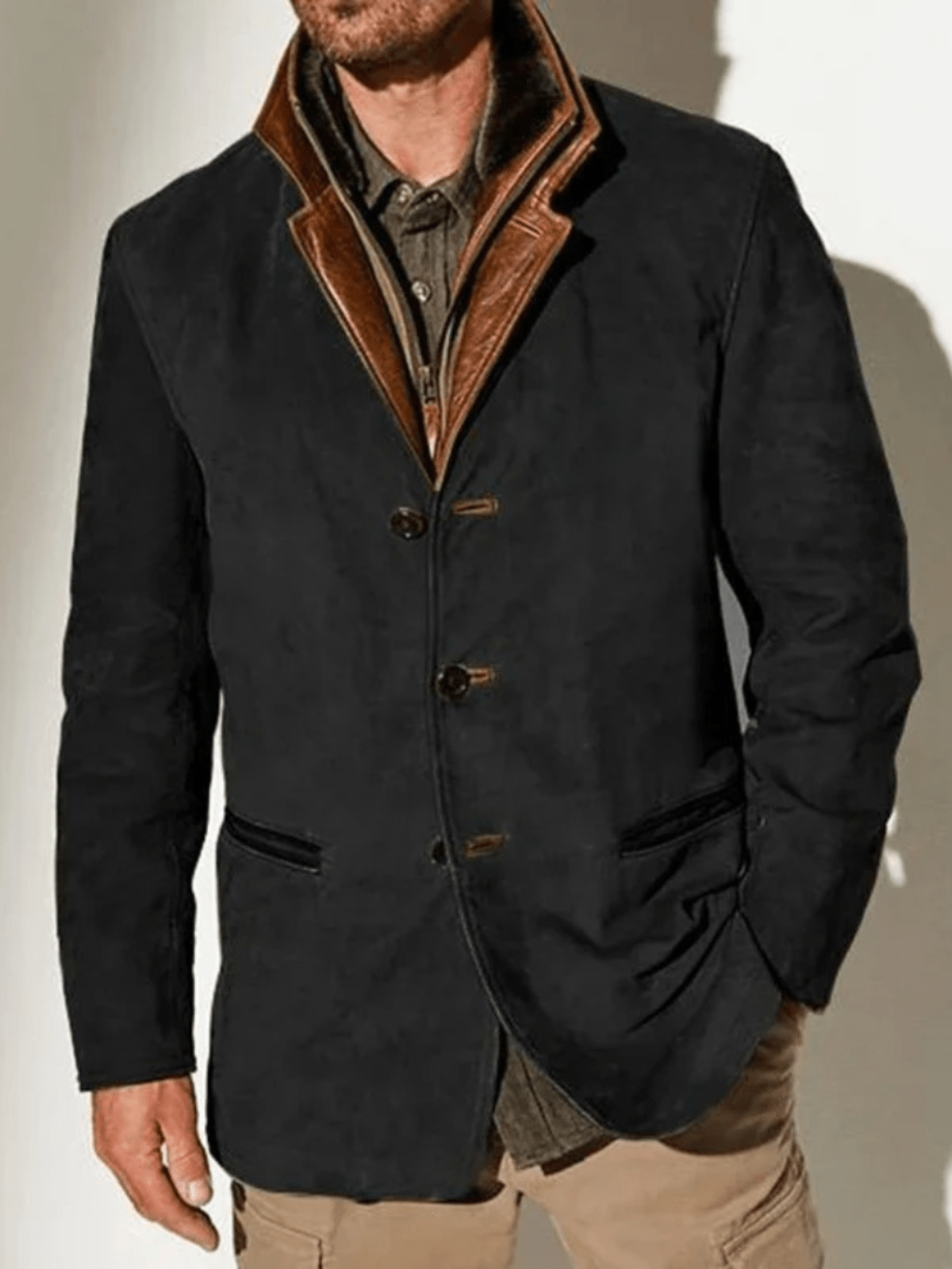 Vern Men's Jacket – Elegant & Durable Vintage Leather Jacket with Timeless Style