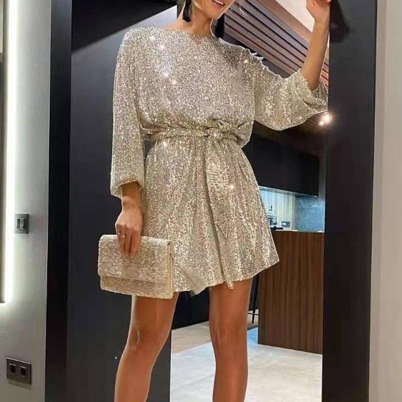 Trendy and Chic Glitter Dress for Women