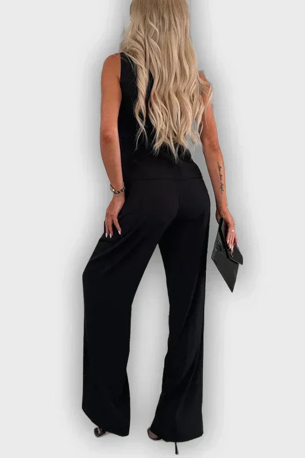 Button Front Elegant Ensemble – Timeless Flattering Fit
