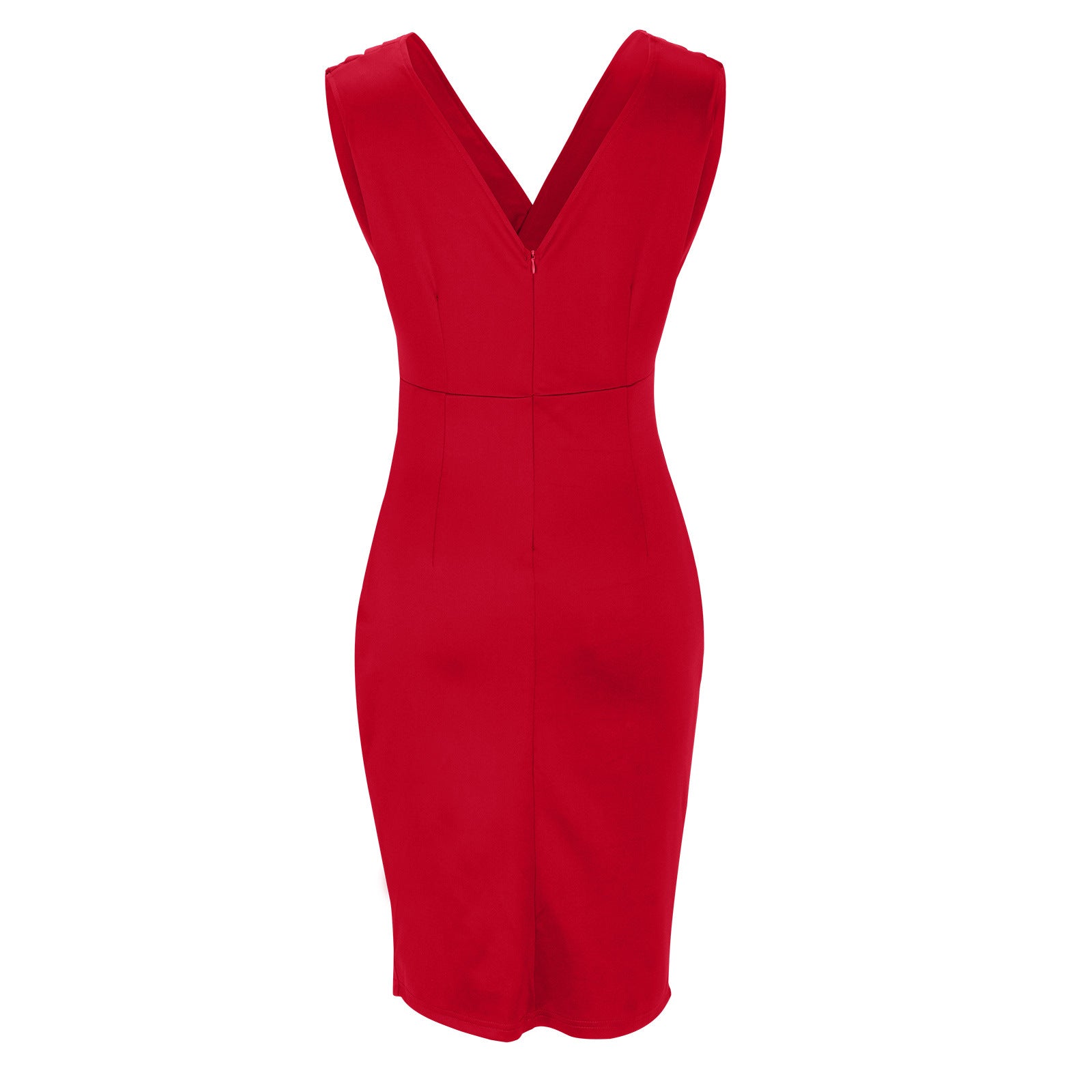 V-Neck Fitted Dress – Flattering Silhouette & All-Day Comfort