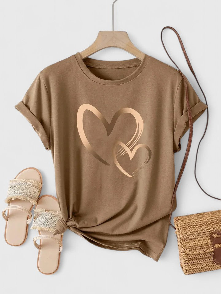 Denim Short Sleeve Comfortable Short Sleeve T-Shirt – Flattering Silhouette & All-Day Comfort