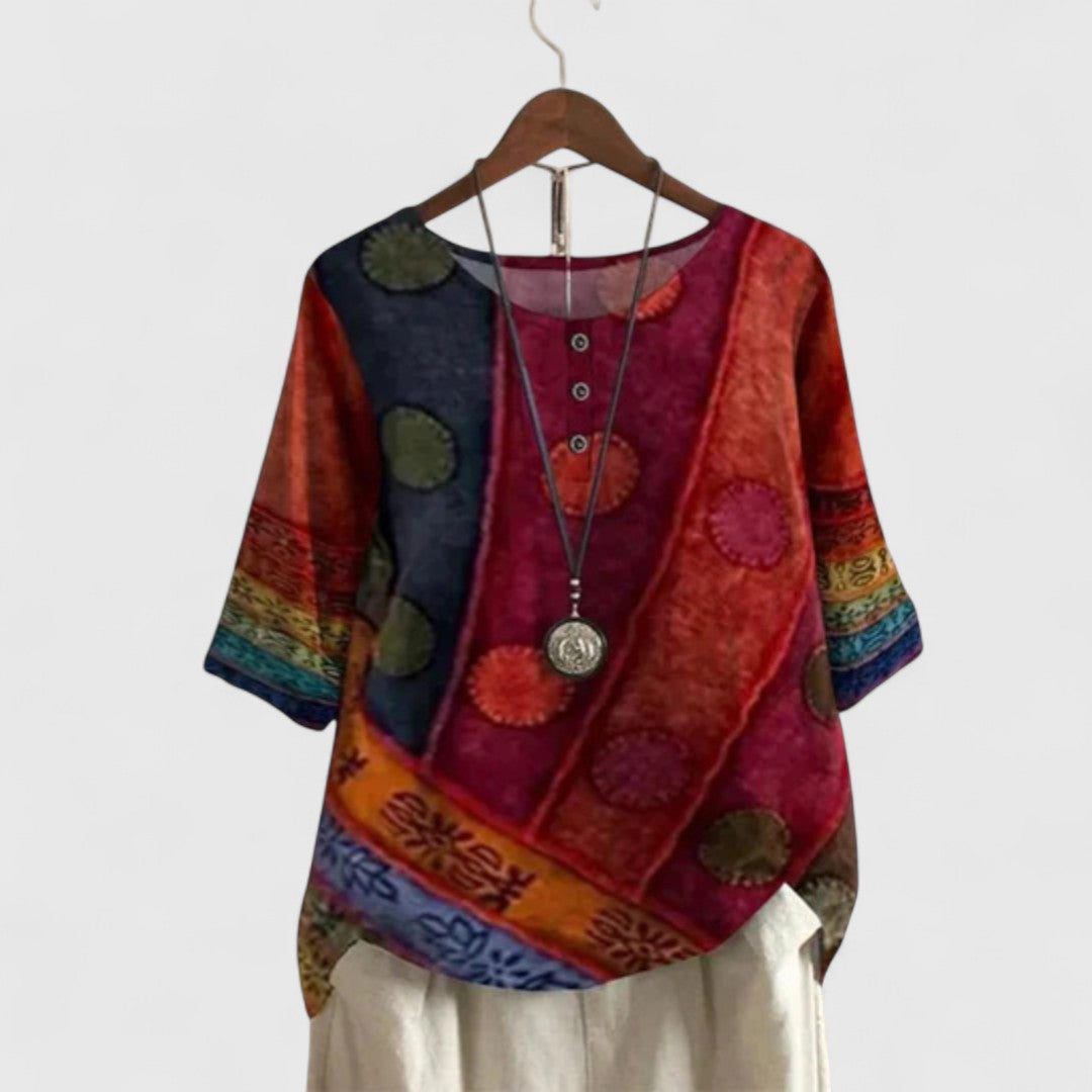Short Sleeve Button Front Women's Top – Flattering Silhouette