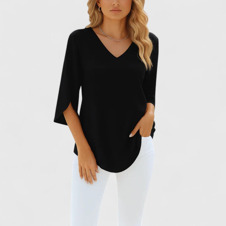 V-Neck Summer Women's Top – Flattering Silhouette