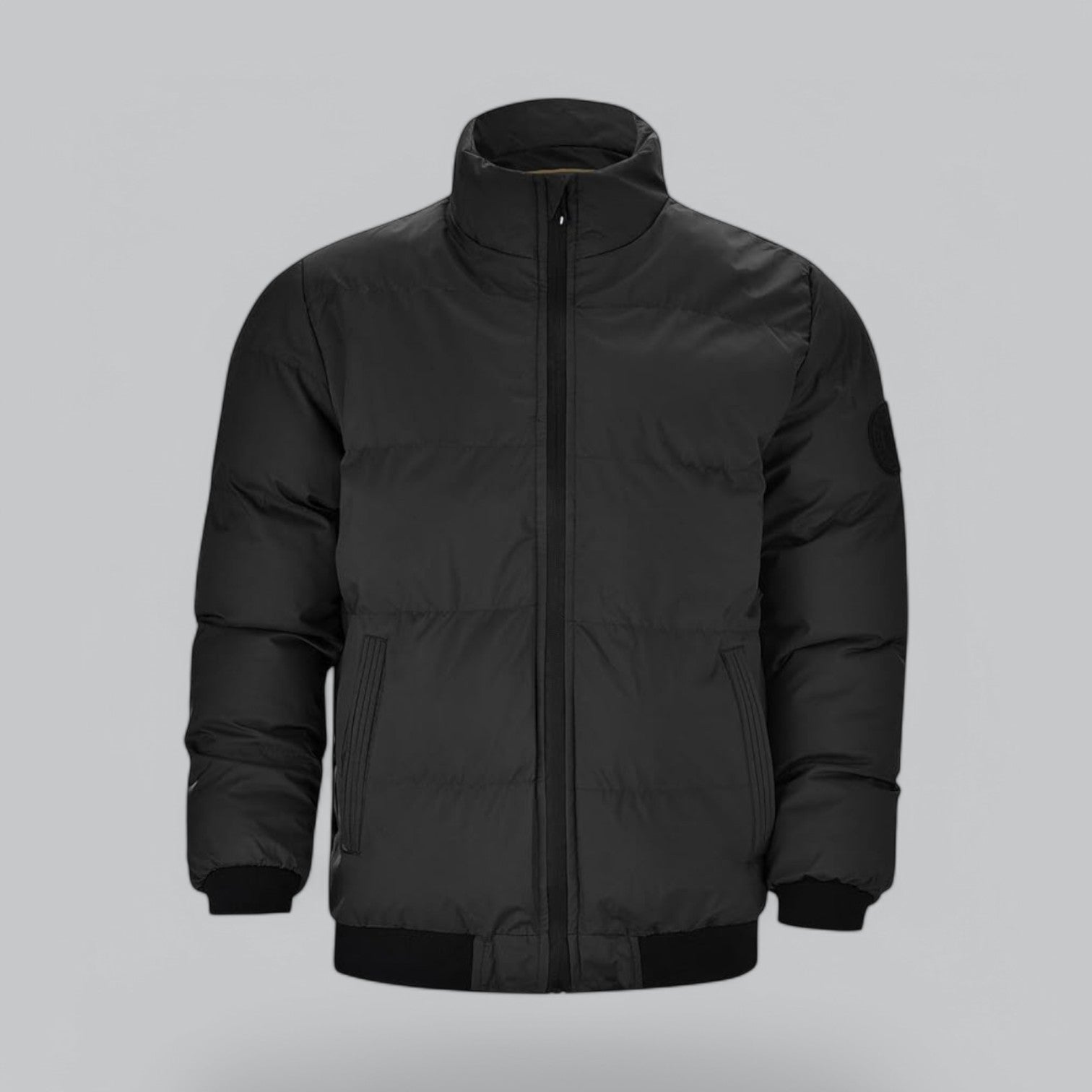 Zairyx Minimalist Men's Puffer Jacket – Lightweight Down Jacket with Stand-Up Collar and Zip