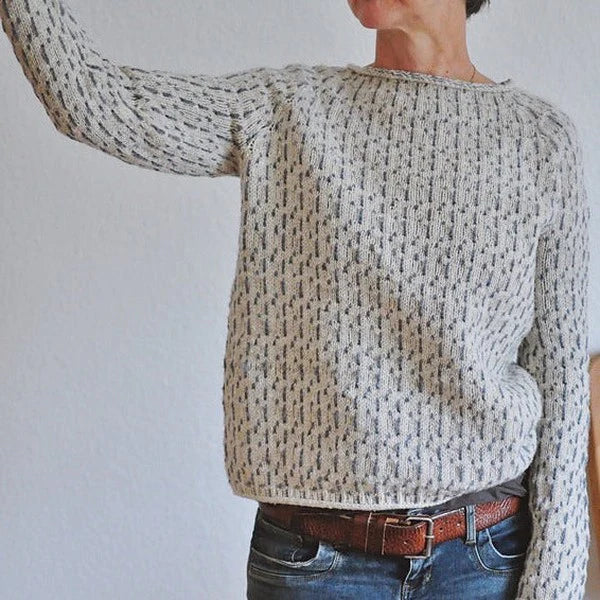 Samira Sweater Woman – Elegant Gray Sweater with Long Sleeves, Chic & Comfortable Style
