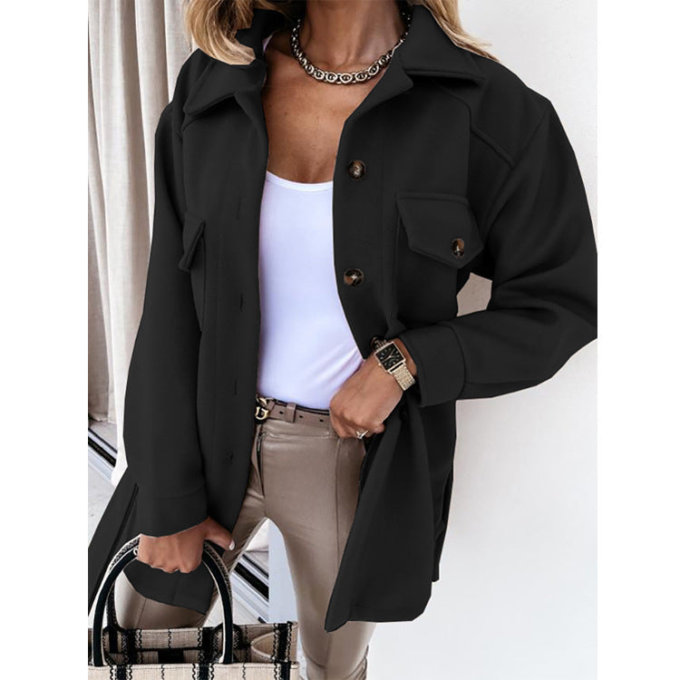 Marise Femme Jacket – Elegant Cotton-Polyester Jacket with Classic Collar & Buttons