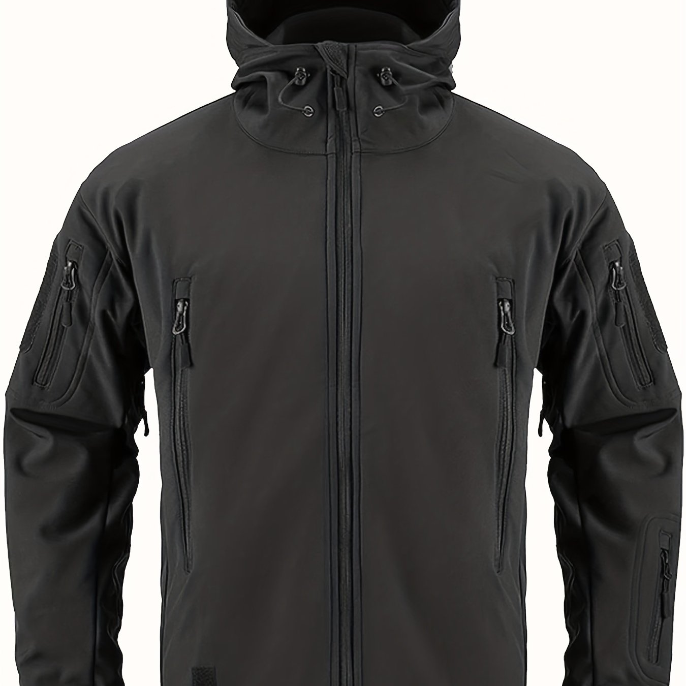 Zoren Men's Tactical Softshell Jacket – Waterproof Windbreaker with Adjustable Hood