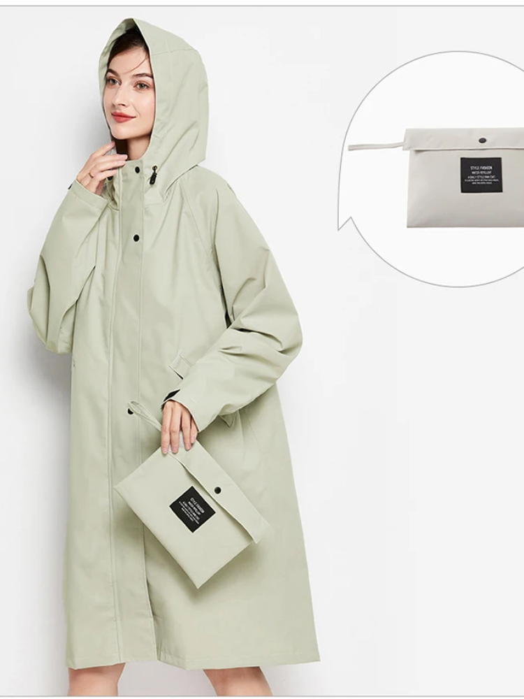 Malia Women's Waterproof Jacket – Lightweight Windbreaker with Adjustable Hood & Practical Pockets