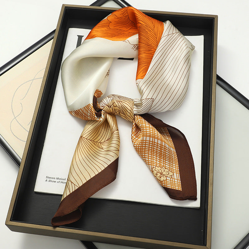 Monochrome Patterned Square Scarf – Classic Twist for Modern Styling