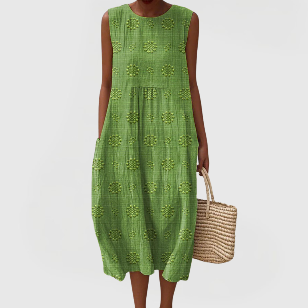 Floral Summer Dress – Waist-Defining Fit