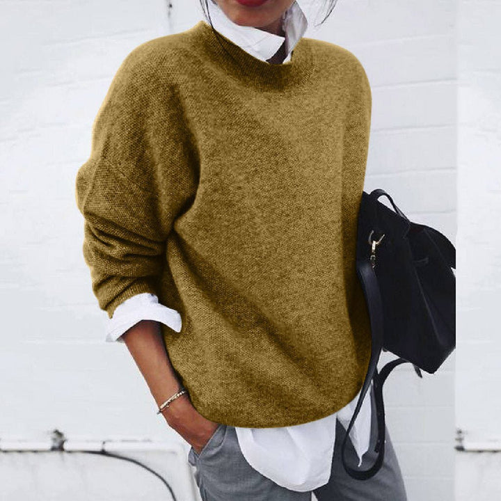 Elena Women's Cashmere Sweater – Luxury Sweater with Classic Round Neck & Elegant Fit