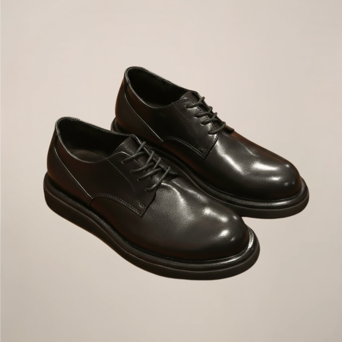 Men’s Classic Lace-Up Dress Shoes – Polished Round-Toe Formal Footwear