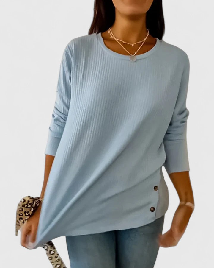 Relaxed Fit Women's Top – Breathable Fabric & Soft Touch Fabric