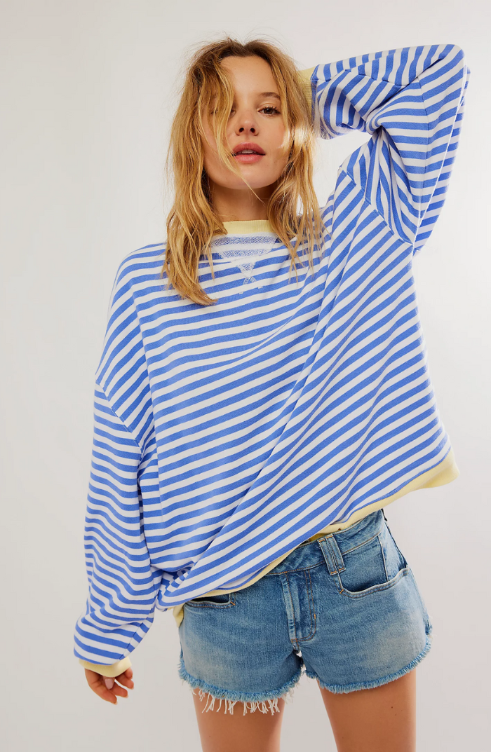 Mare Pull Woman Oversize – Comfortable & Casual Striped Sweatshirt with Modern Style