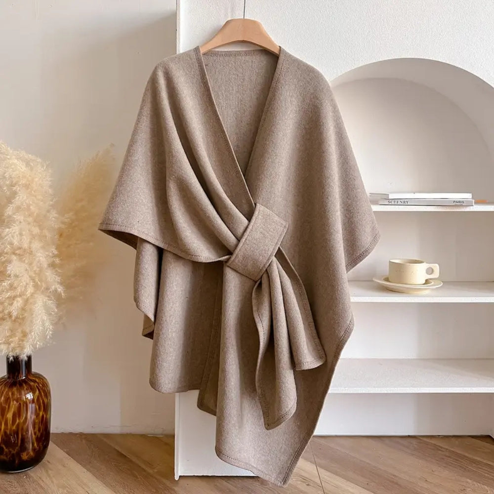 Vivian Cape Coat Woman – Elegant Winter Poncho Windbreaker in Soft & Warm Microfibers
