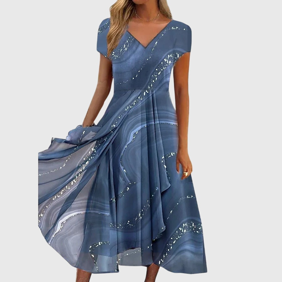V-Neck Midi Dress – Flattering Silhouette & All-Day Comfort