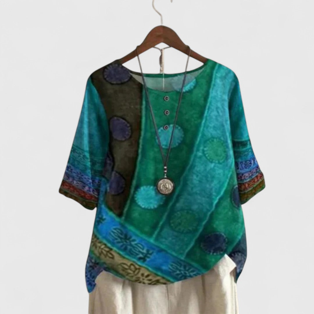 Short Sleeve Button Front Women's Top – Flattering Silhouette