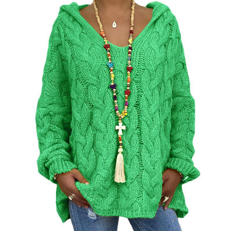 Ophelia Twisted Knit Sweater Woman – Warm Knit, Loose Fit & Elegant Casual Style