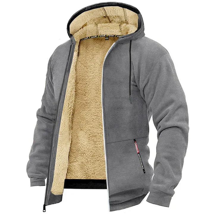 Zedrick Men's Zip-Up Hoodie – Warm Lined Sweatshirt with Comfortable Hood