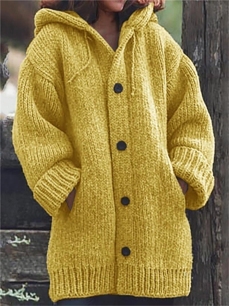 Lylia Long Vest for Women – Soft Knit with Hood & Elegant Comfortable Style