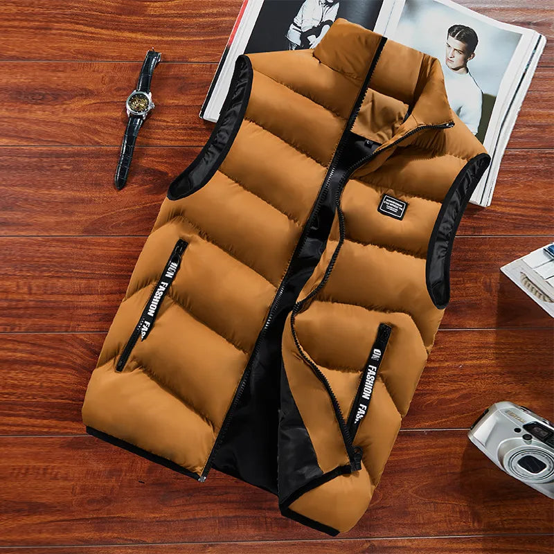 Clarence Quilted Vest Men – Sleeveless, Thermal Insulation & Zipper Closure