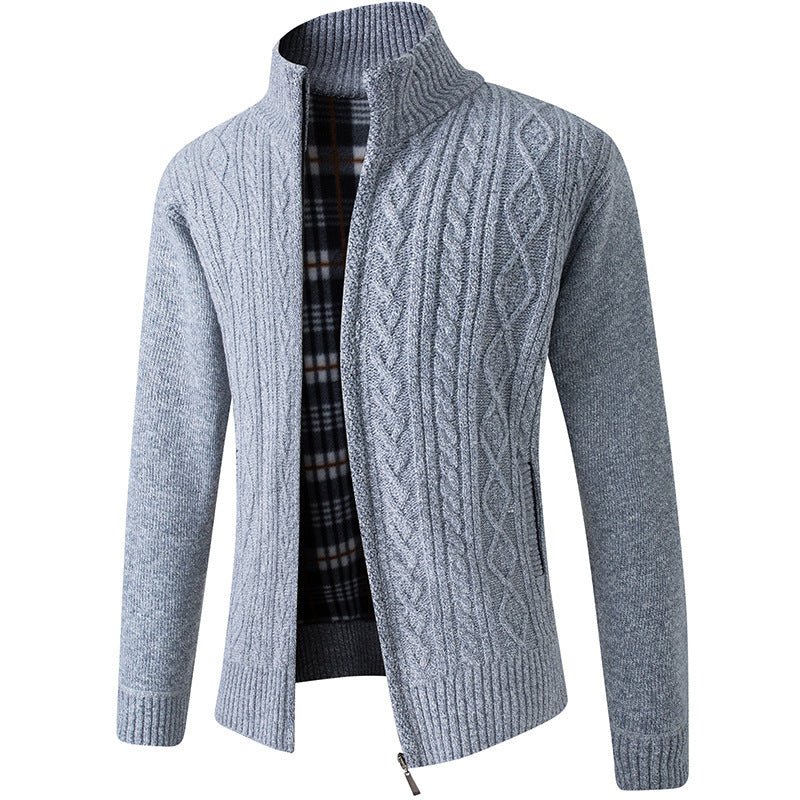 Jeffery Pull Men in Knitted Velvet – Luxurious and Soft Fabric with Modern Elegant Style