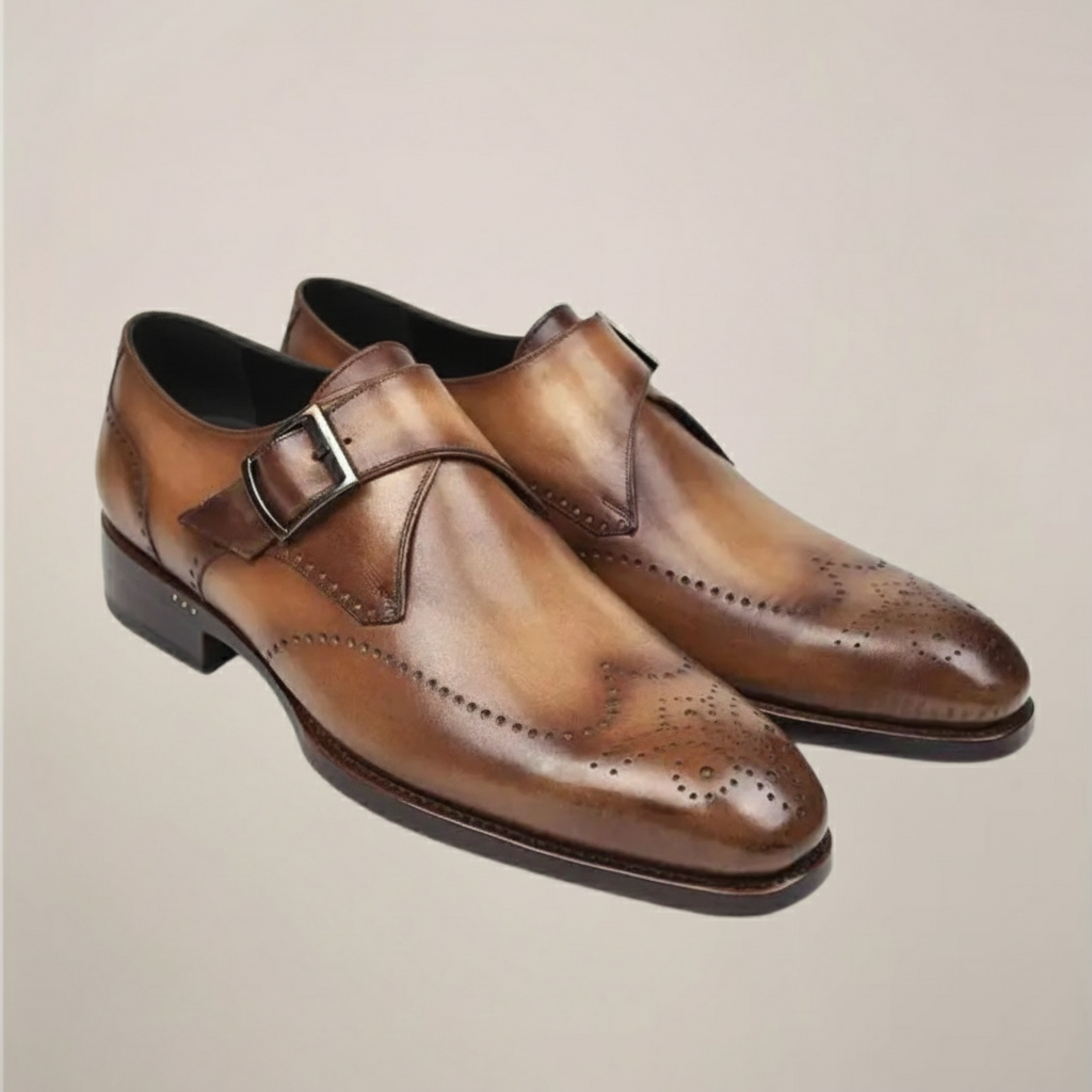 Men’s Monk Strap Dress Shoes – Classic Buckle Design