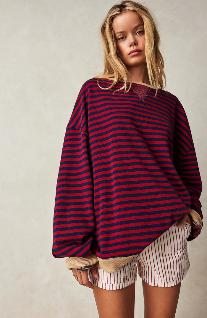 Mare Pull Woman Oversize – Comfortable & Casual Striped Sweatshirt with Modern Style
