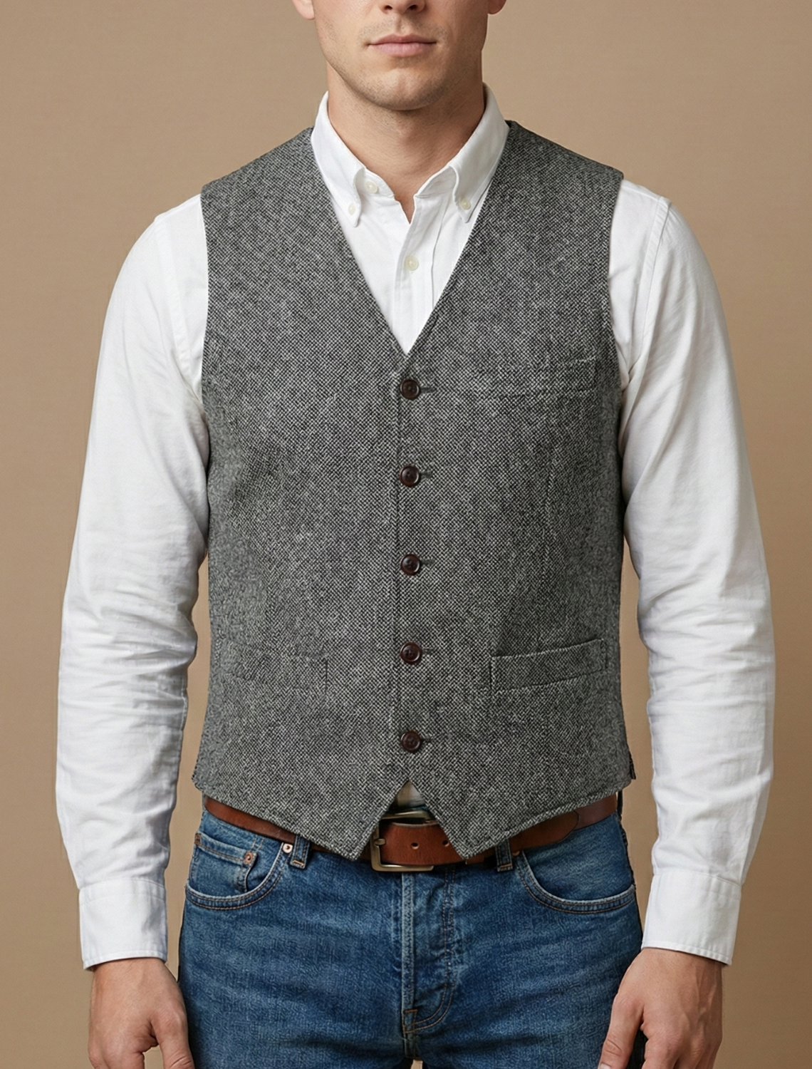 Men’s Tailored Waistcoat – Classic Button-Up Vest for Smart and Casual Wear