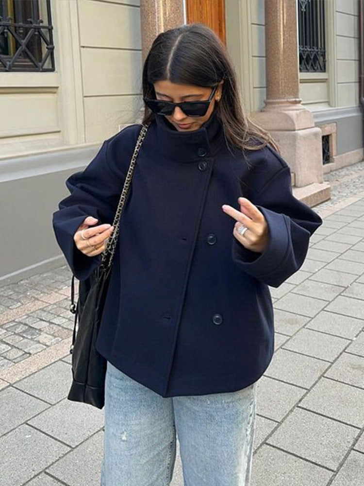 Arianna Short Coat Woman – Elegant & Warm Double-Breasted Jacket with Timeless Style
