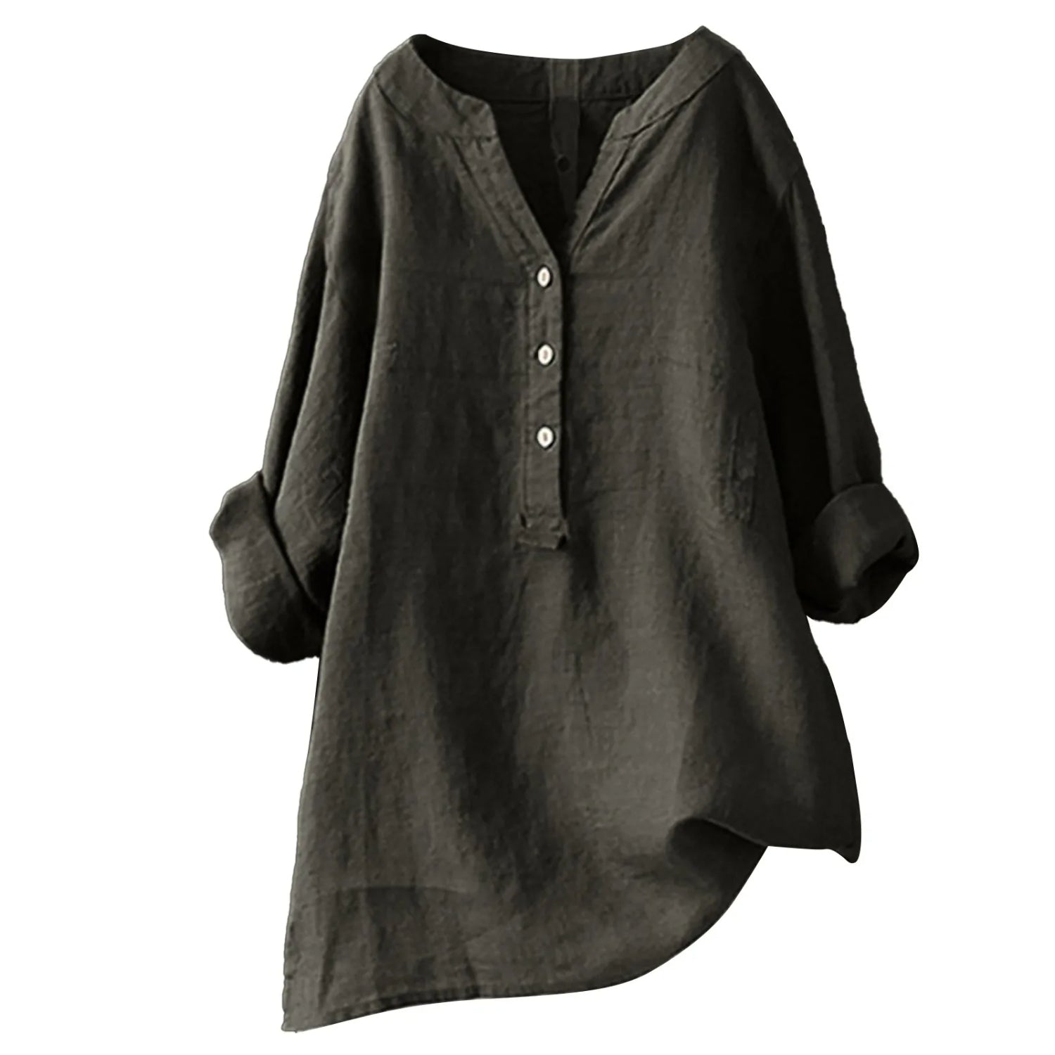 Crimson Blouse Femme – Lightweight and Breathable Fabric, Intense Red V-Neck & Versatile Style