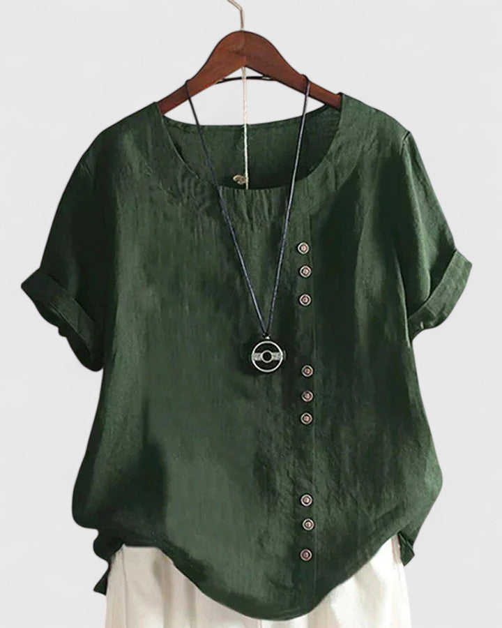 Short Sleeve Relaxed Fit Women's Top – Breathable Fabric & All-Day Comfort