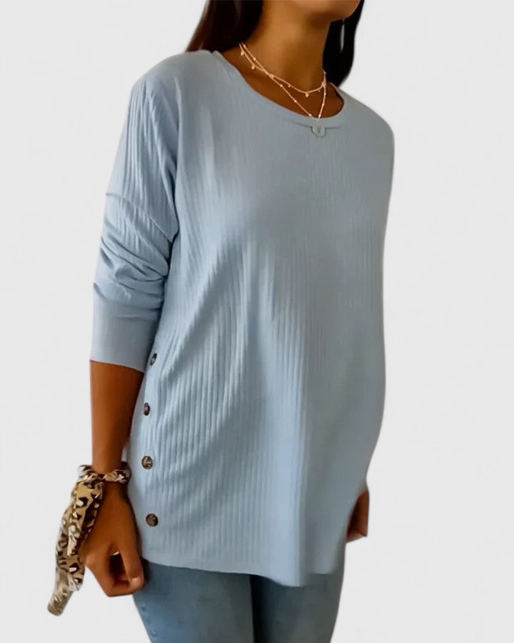 Relaxed Fit Women's Top – Breathable Fabric & Soft Touch Fabric