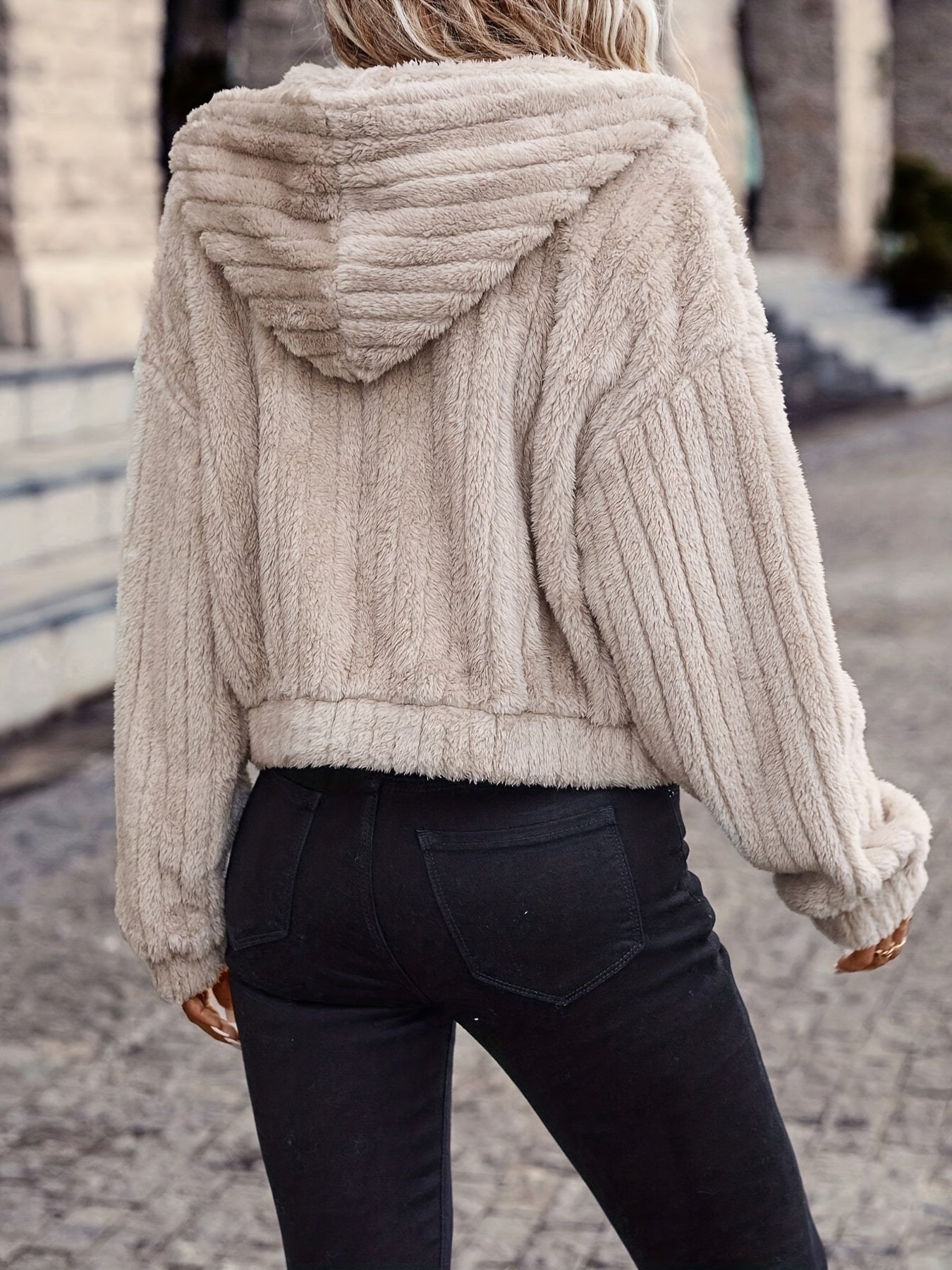 Catherine Women's Jacket – Double-Sided Fleece Zipped Jacket Teddy Style with Soft & Warm Hood