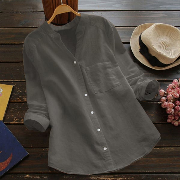 Aloyse Women's Shirt – Comfortable Breathable Linen-Cotton & Relaxed Loose Fit