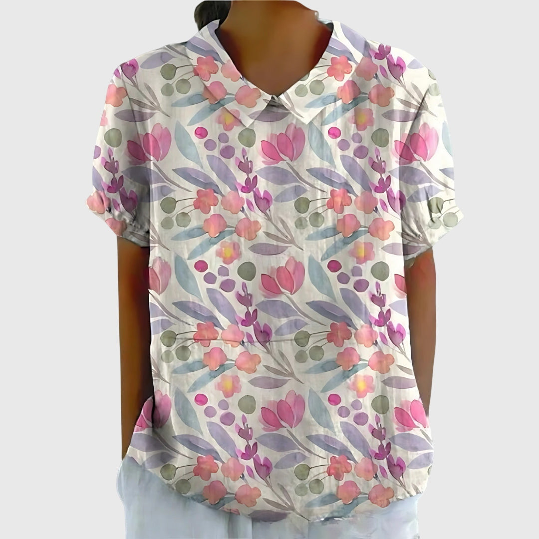 Floral Relaxed Fit Women's Top – Breathable Fabric & Lightweight Feel