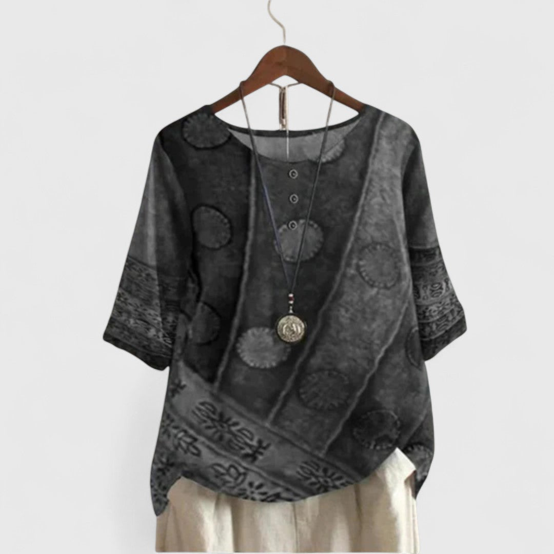 Short Sleeve Button Front Women's Top – Flattering Silhouette
