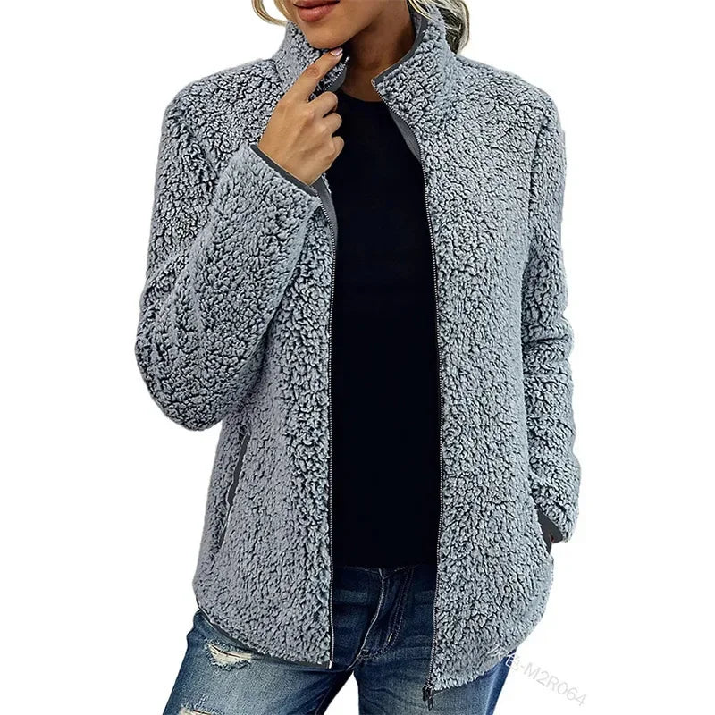 Yuna Women's Jacket – Soft & Warm Fleece Jacket with Casual and Elegant Style