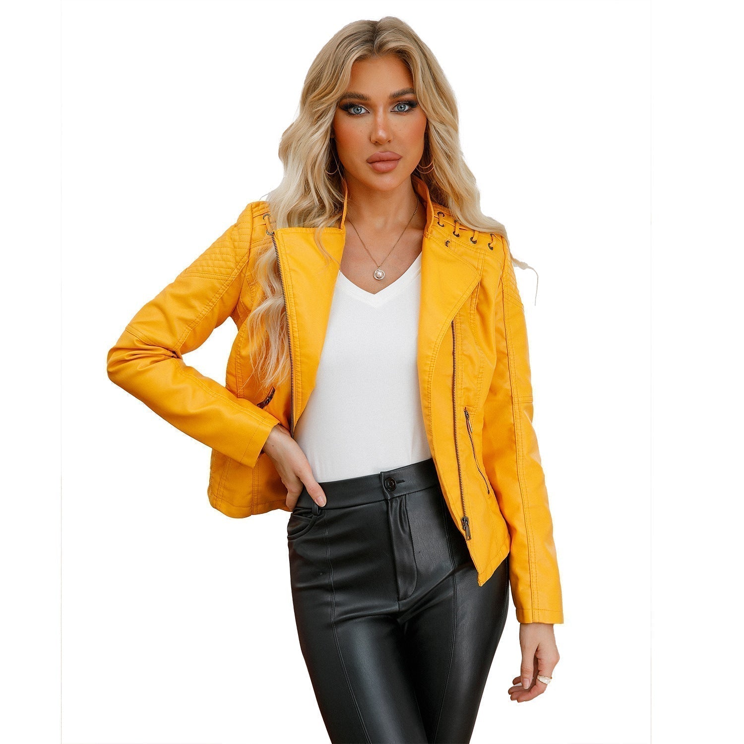 Daphne Women's Vintage Style Office Jacket – Elegant Fitted Cut with Invisible Zip & Piped Pockets
