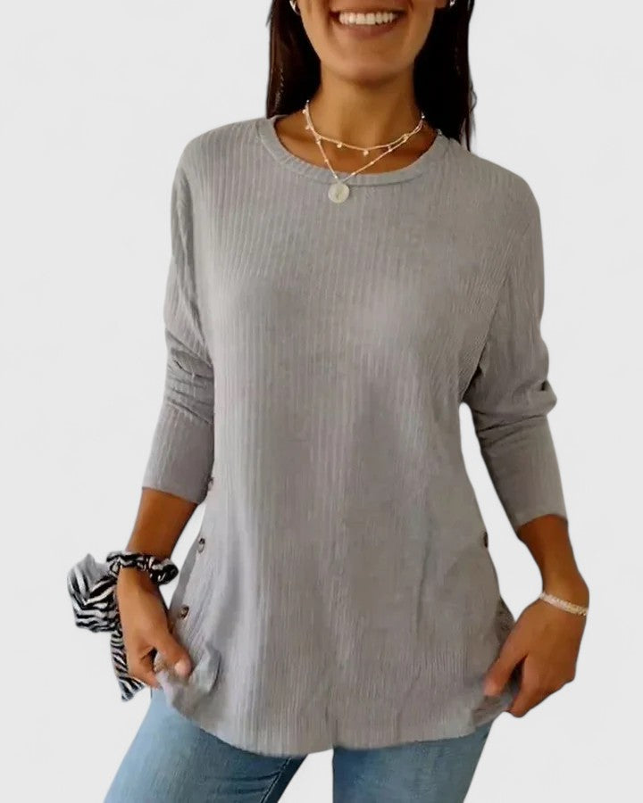 Relaxed Fit Women's Top – Breathable Fabric & Soft Touch Fabric